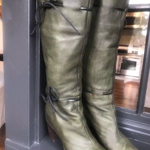 FIORENTINI&BAKER  Olive Leather KneeHigh Boots